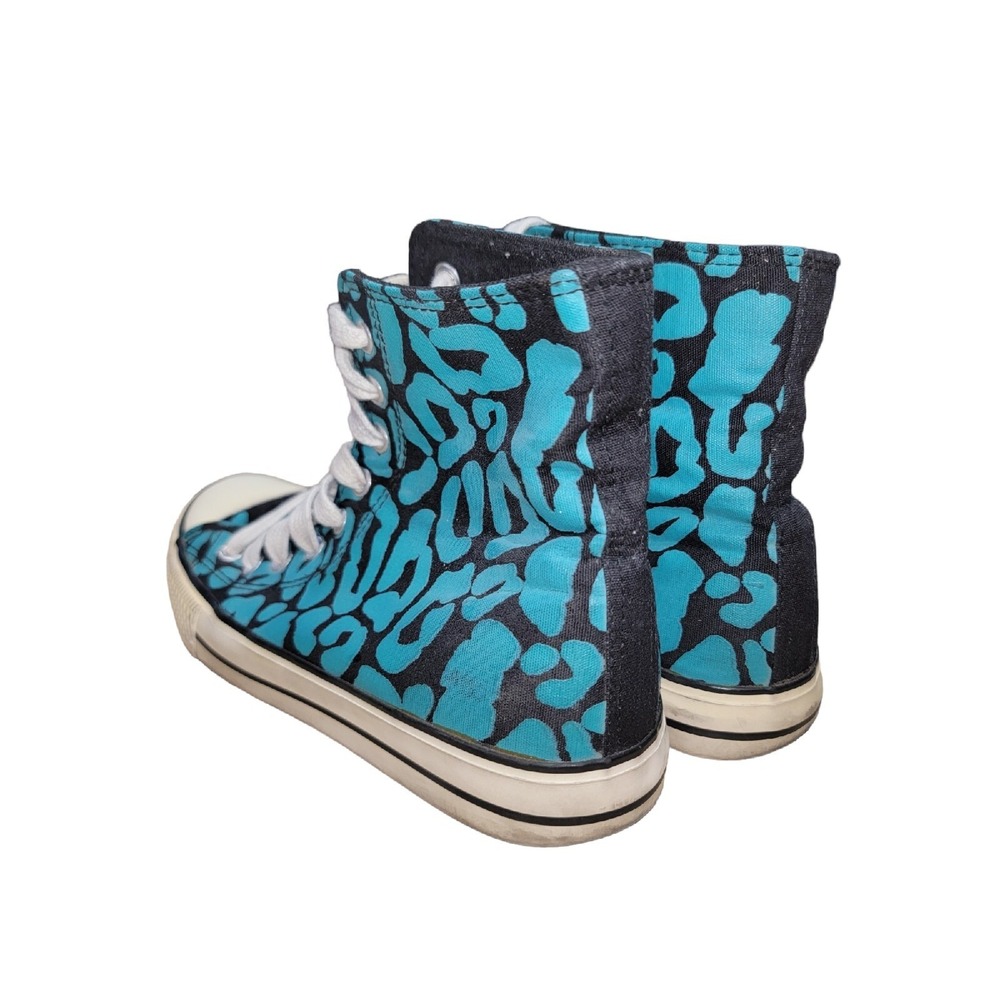 F24 Women's Blue/Black High Top Casual Sneakers Size 8 M - Picture 3 of 12